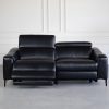 Barclay Sofa in Black, Front, Recline