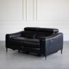 Barclay Loveseat in Black, Angle