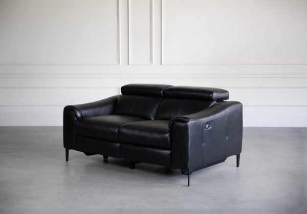 Barclay Loveseat in Black, Angle