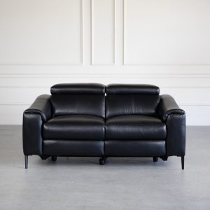 Barclay Loveseat in Black, Front