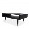 Newport Coffee Table in Black Oak, Angle