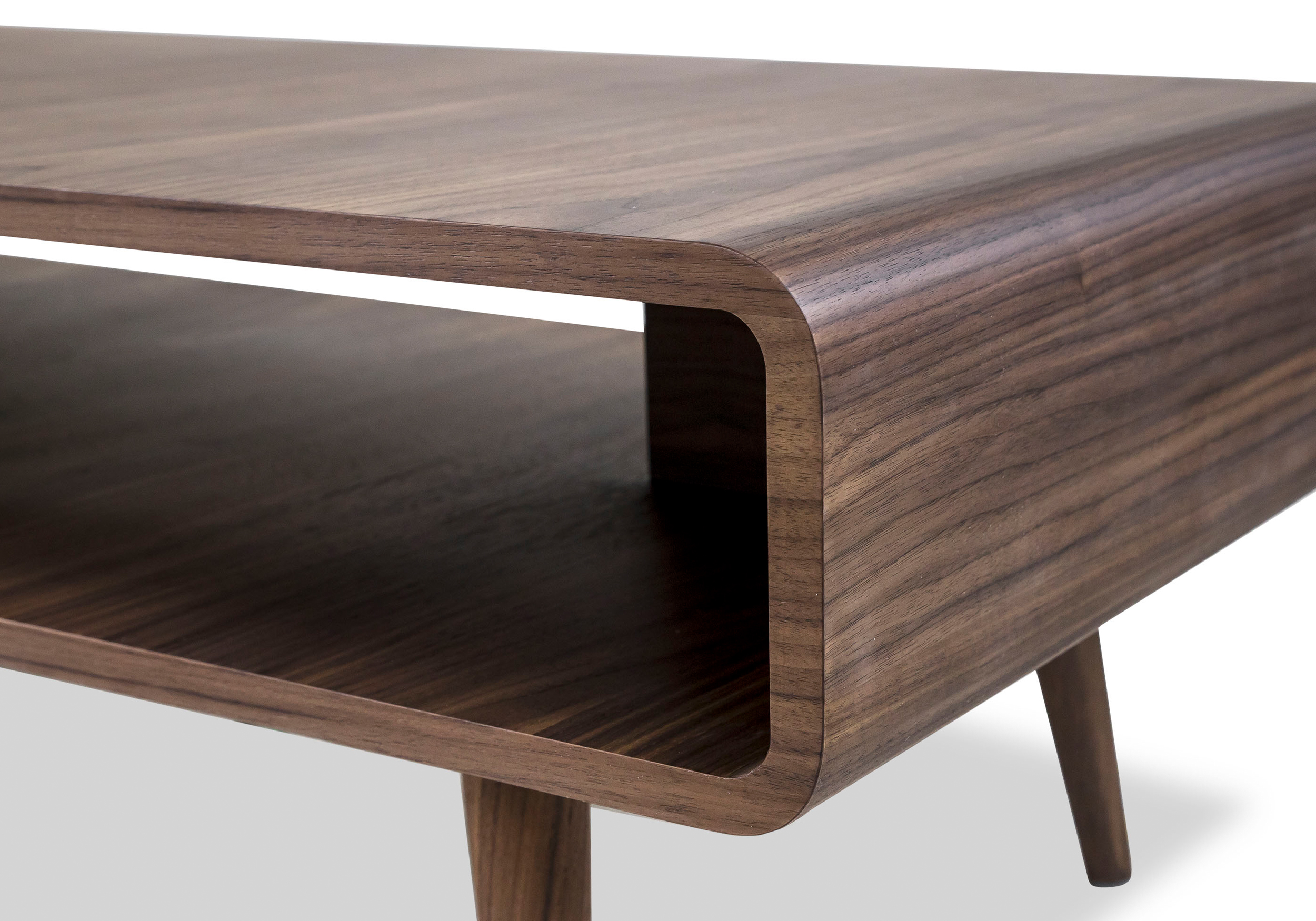 Newport Walnut Coffee Table - Close Up