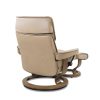 Stressless Admiral in Paloma Sand with Teak Base, Back