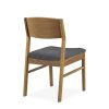 1012 Dining Chair in Charcoal, Teak, Back