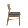 1012 Dining Chair in Charcoal, Teak, Side