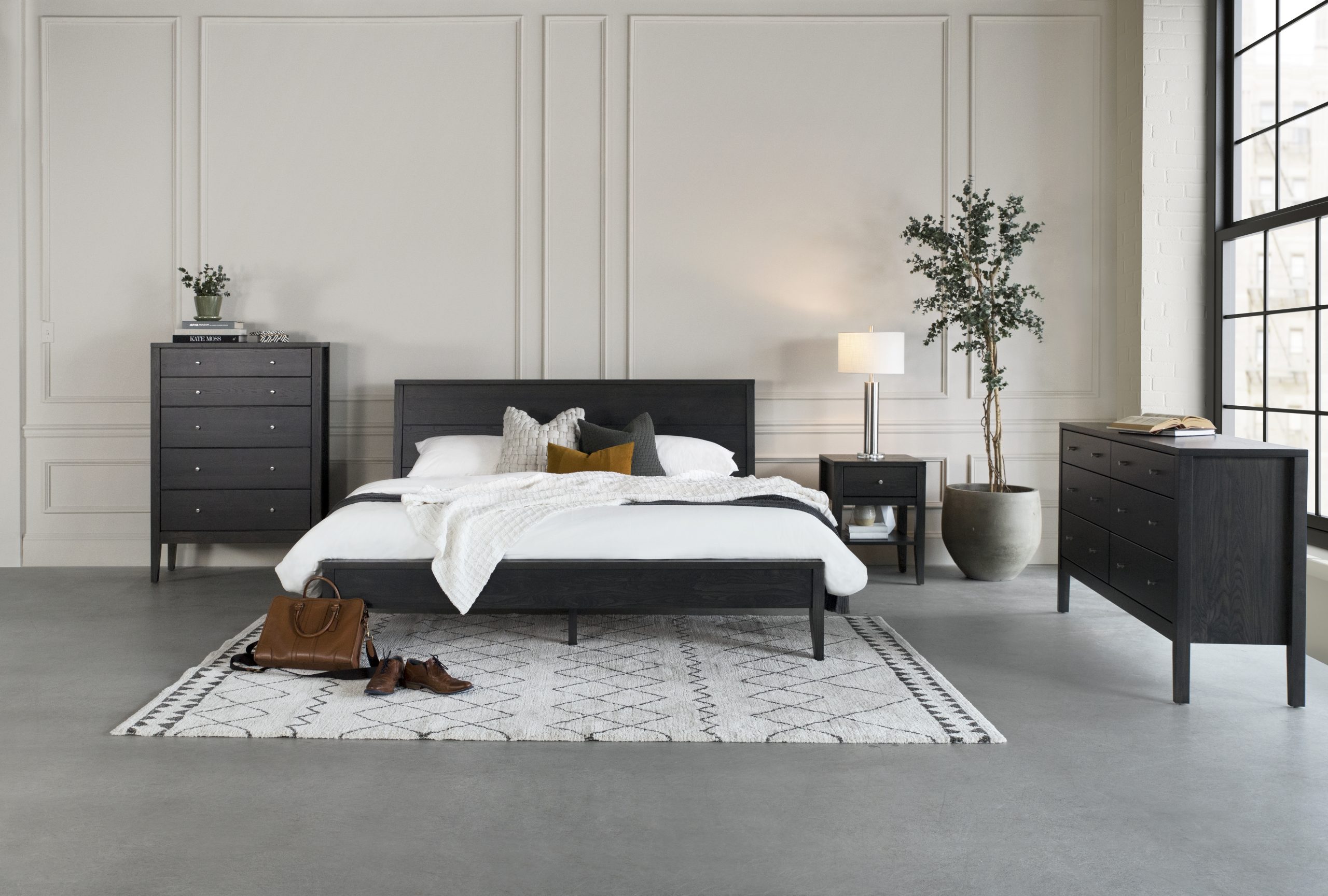 Wood Castle Calvin Platform Bed ScanDesigns Furniture