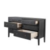 Calvin Double Dresser in Obsidian, Drawers Out