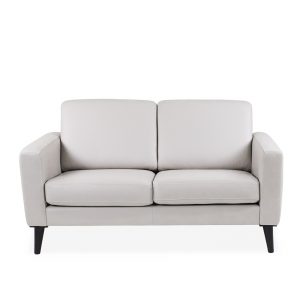 Narvik Loveseat with 2 Cushions in Cinder, Front
