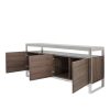 Miami Sideboard in Walnut, Angle, Doors Open