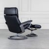 Stressless Admiral Signature in Paloma Black, Grey Base, Back