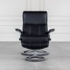Stressless Admiral Signature in Paloma Black, Grey Base, Front
