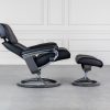 Stressless Admiral Signature in Paloma Black, Grey Base, Recline