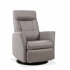 Mega Recliner in Stone Leather, Angle