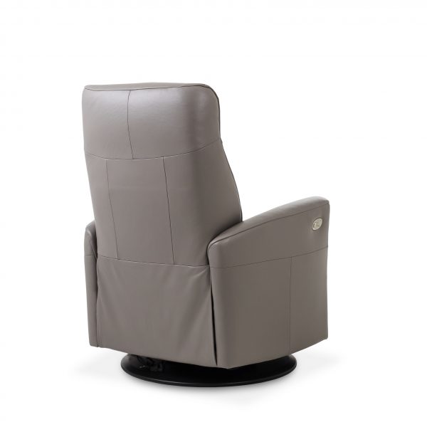 Mega Recliner in Stone Leather, Back