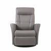 Mega Recliner in Stone Leather, Front