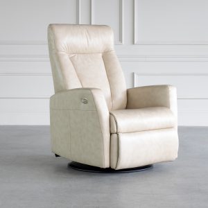 H2 Oslo Recliner in Limestone, Angle
