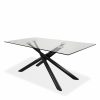 Juno Dining Table in Black, Angle