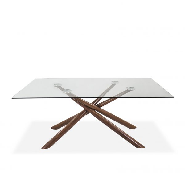 Juno Dining Table in Walnut, Front