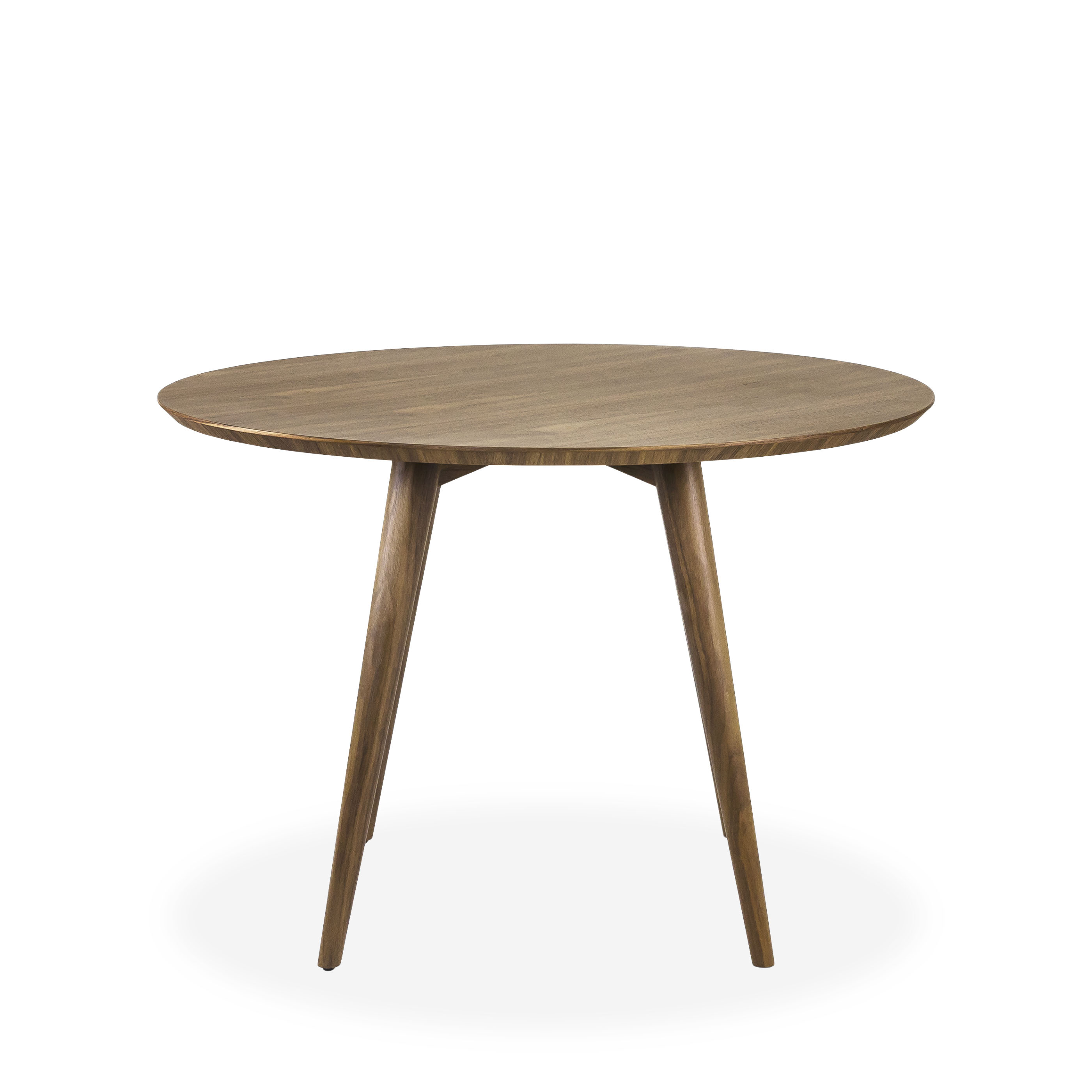 Nina 43″ Walnut Veneer Round Wood Dining Table