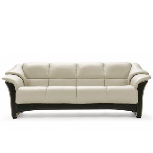 Ekornes® Oslo Sofa in Paloma Light Grey and Wenge Wood