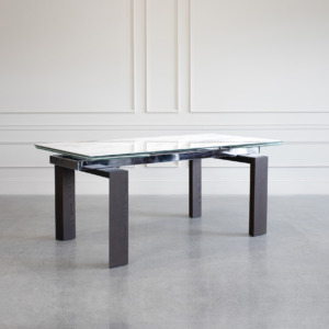 Potrero Dining Table White Ceramic Wenge Angle 1 Potrero Dining Table White Ceramic Wenge Angle 1