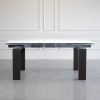 Potrero Dining Table White Ceramic Wenge Front 1