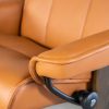 Stressless Admiral Classic in Cognac with New Walnut Base, Close Up