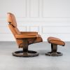 Stressless Admiral Classic in Cognac with New Walnut Base, Side