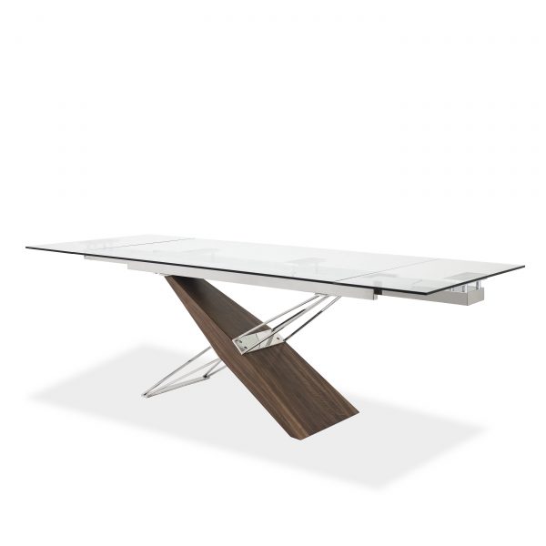 Aria Dining Table, Angle, Extended
