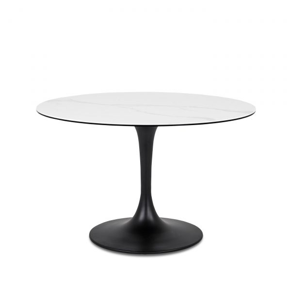 Astro Dining Table in White, Front