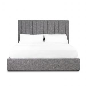 Dara Bed Grey in Grey, Front