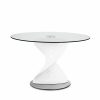 Darwin Dining Table in White, Angle