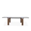 Potrero Dining Table Large in Walnut, Front, Extended