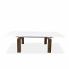 Potrero Dining Table Large in Walnut, Front, Top, Angle