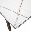 Simon Dining Table in White, Close Up