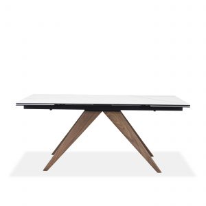 Simon Dining Table in White, Front