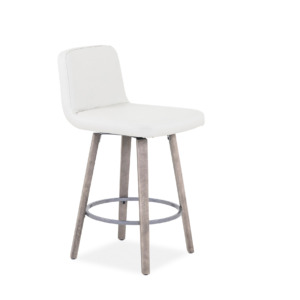 Visconti Swivel Stool Parchment Wood - Angle Visconti Swivel Stool Parchment Wood - Angle
