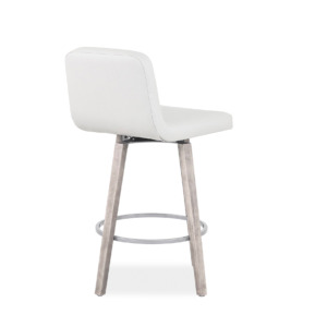 Visconti Swivel Stool Parchment Wood - Back Visconti Swivel Stool Parchment Wood - Back