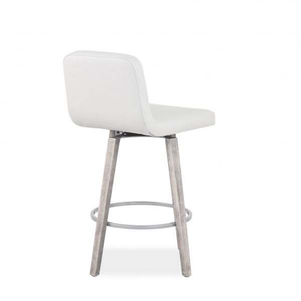 Visconti Swivel Stool and Parchment Wood, Back