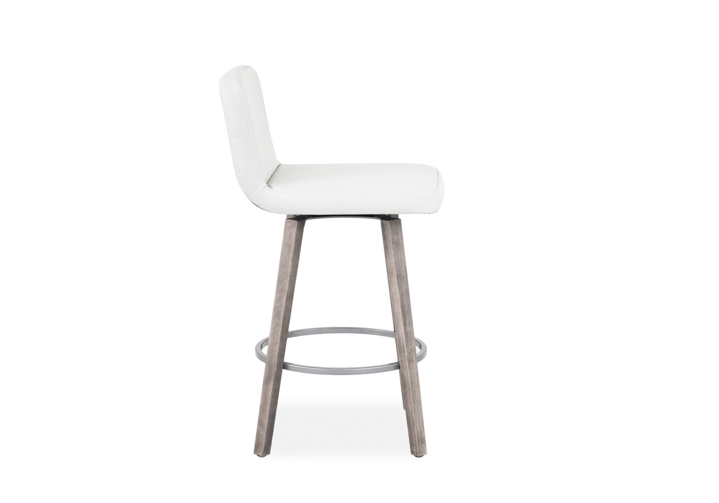 Visconti Swivel Stool Parchment Wood - Side