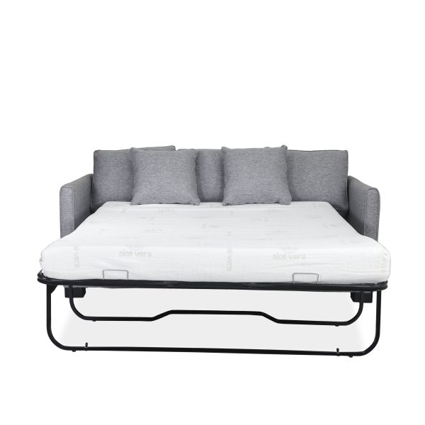 Onyx Queen Sofabed in Oyster, Front, Open