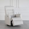Queen Recliner in Fog, Angle, Recline