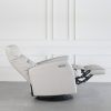 Queen Recliner in Fog, Side, Recline