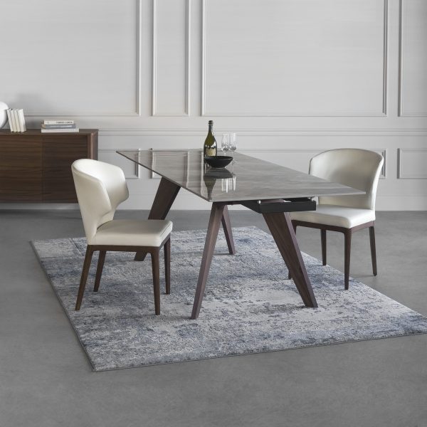 Albert Dining Table, Grey. Side