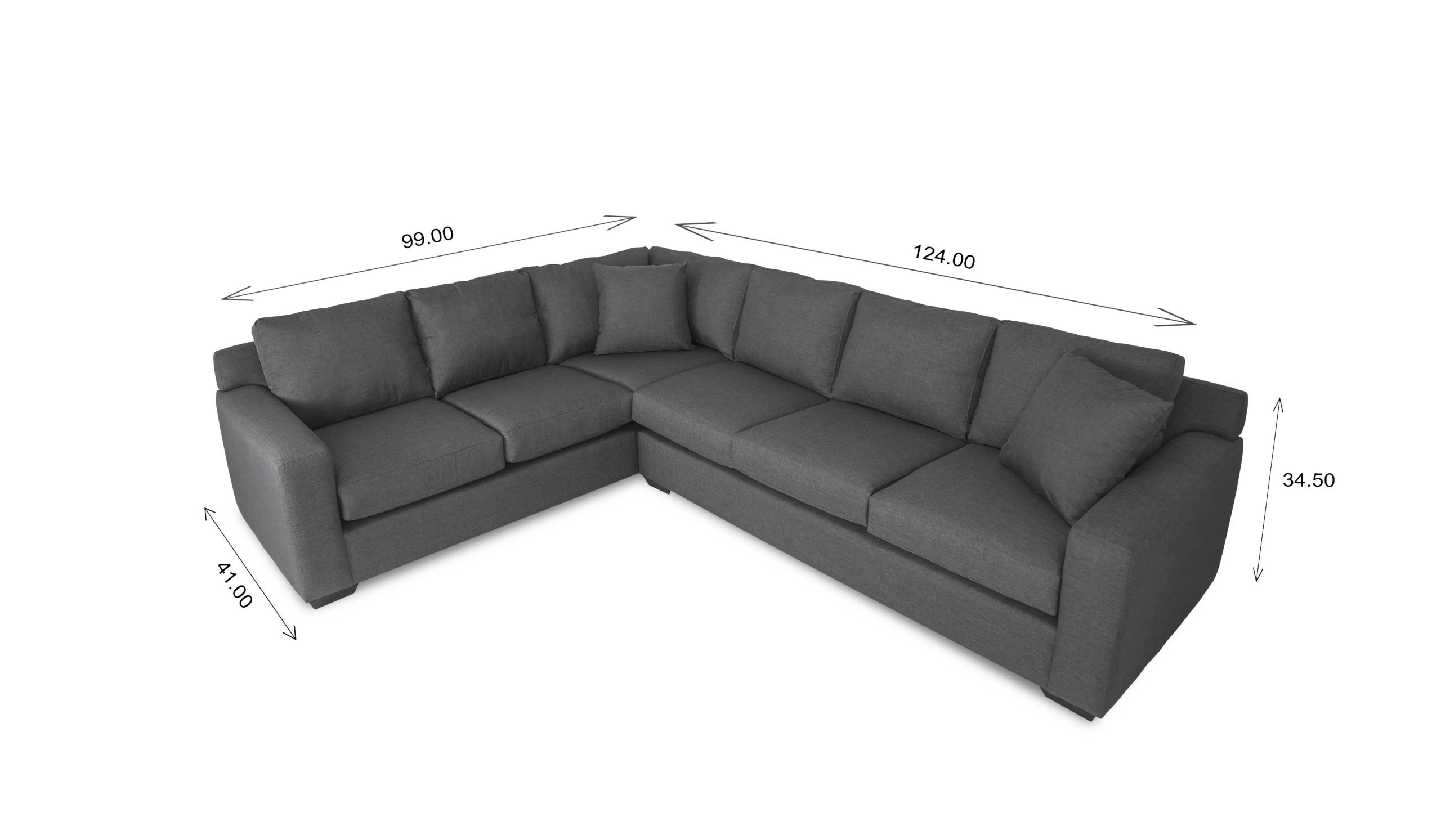 Malmo Sectional with Dimensions