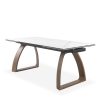 Malta Dining Table, White, Angle