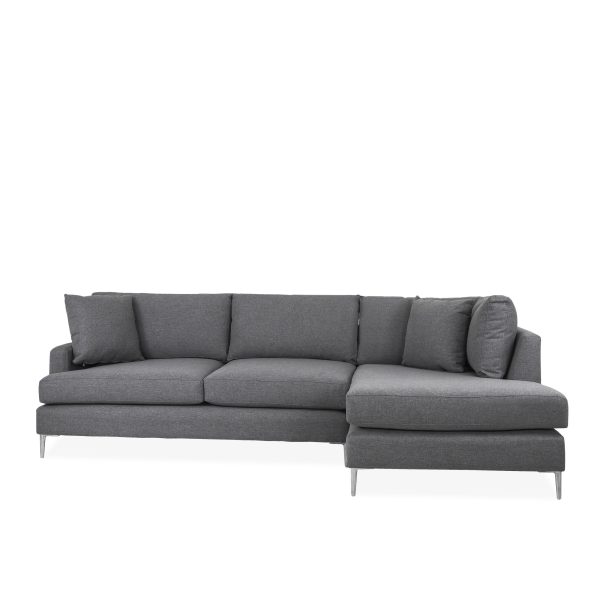 Romy Sectional, Carbon, Front, SR