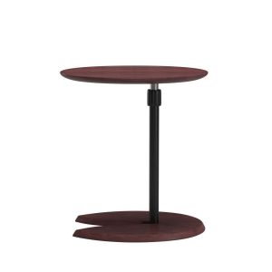 Ellipse End Table-Mahogney-Side