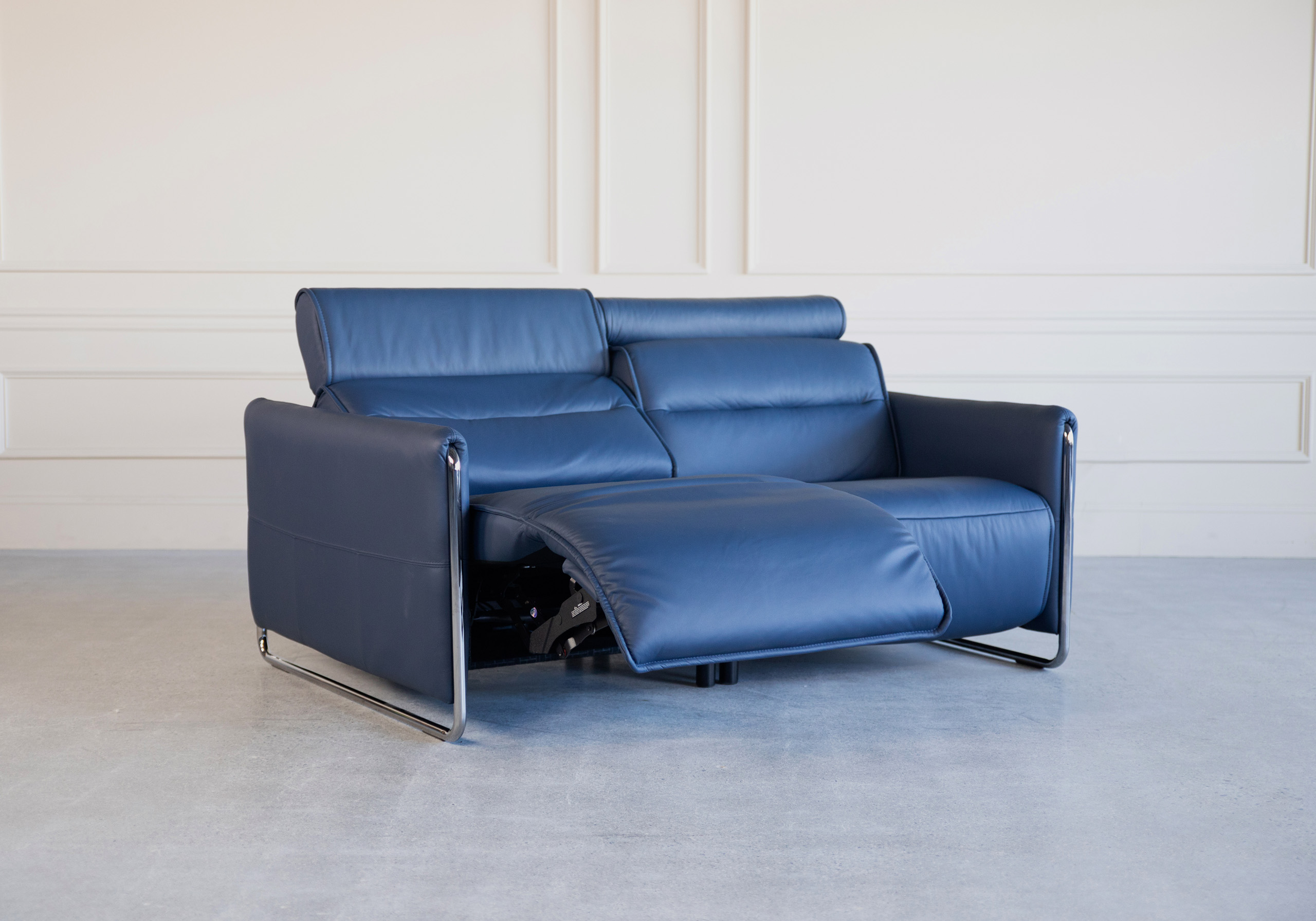 Emily Loveseat Paloma Oxford Blue Angle Recline Emily Loveseat Paloma Oxford Blue Angle Recline