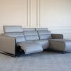 Emily Sectional in Paloma Silver Grey/Black Steel, Angle, Recline, 2